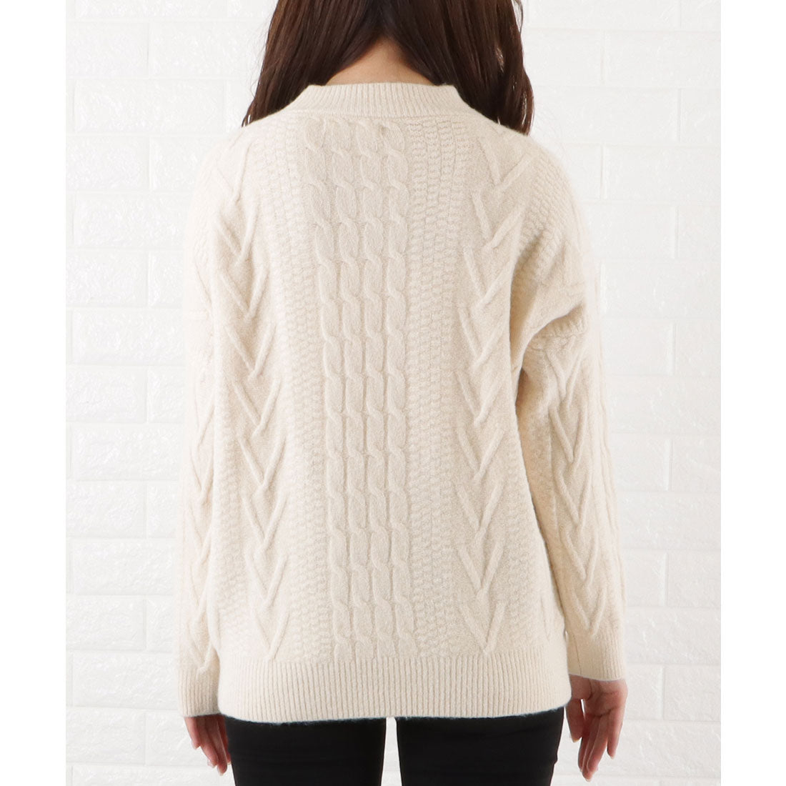 レースレディース Lace Ladies オーバーサイズケーブルニットセーター