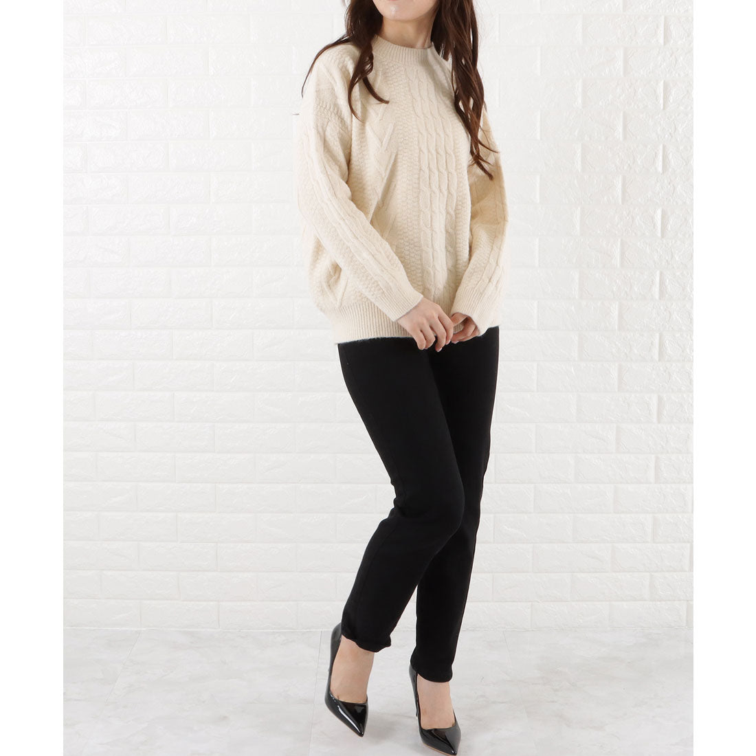 レースレディース Lace Ladies オーバーサイズケーブルニットセーター