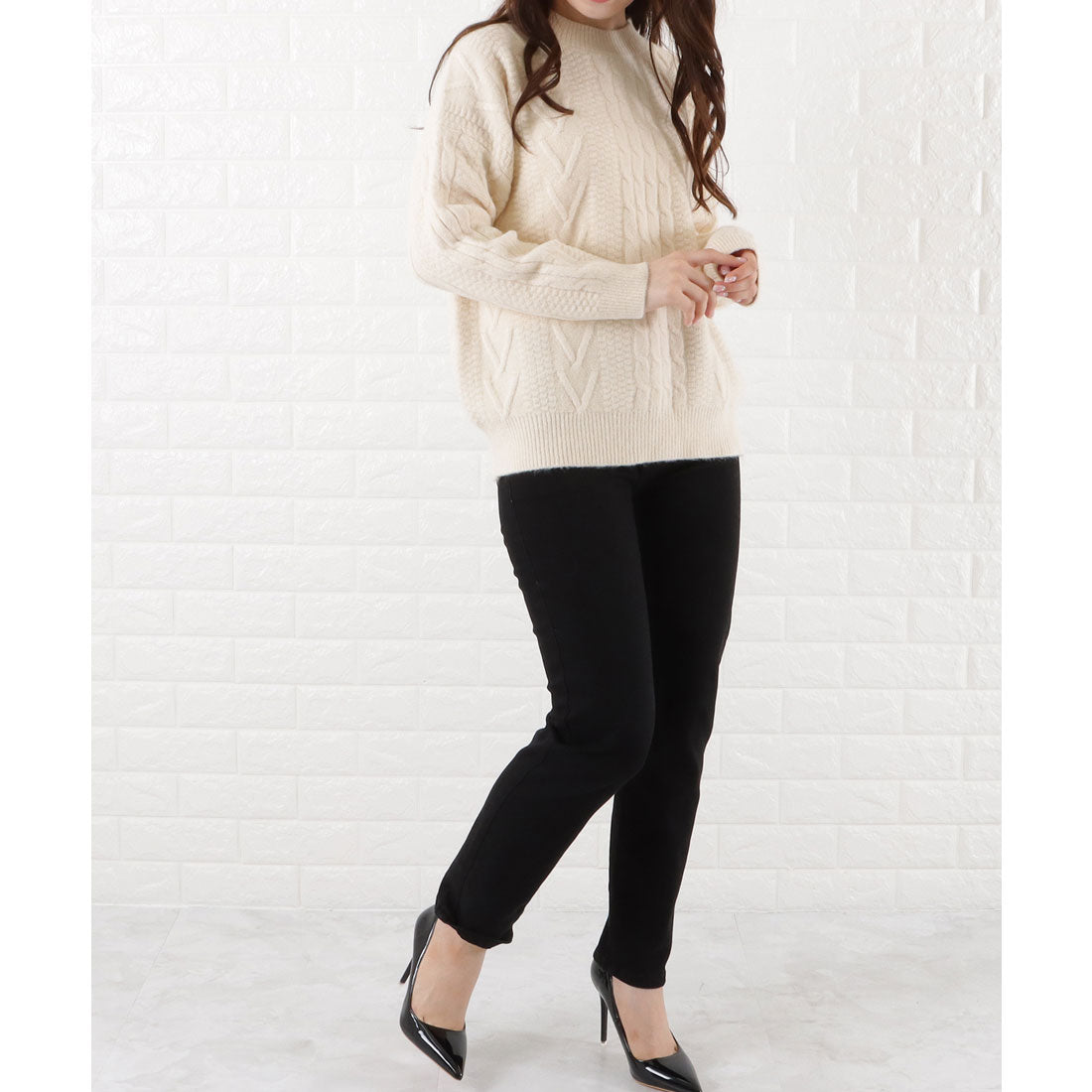 レースレディース Lace Ladies オーバーサイズケーブルニットセーター