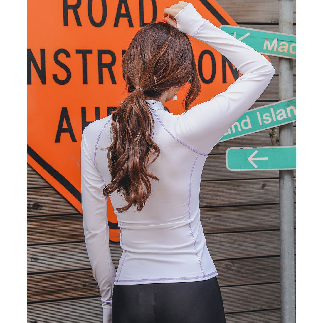 レースレディース Lace Ladies ロングファスナーフィットネス水着 セパレート