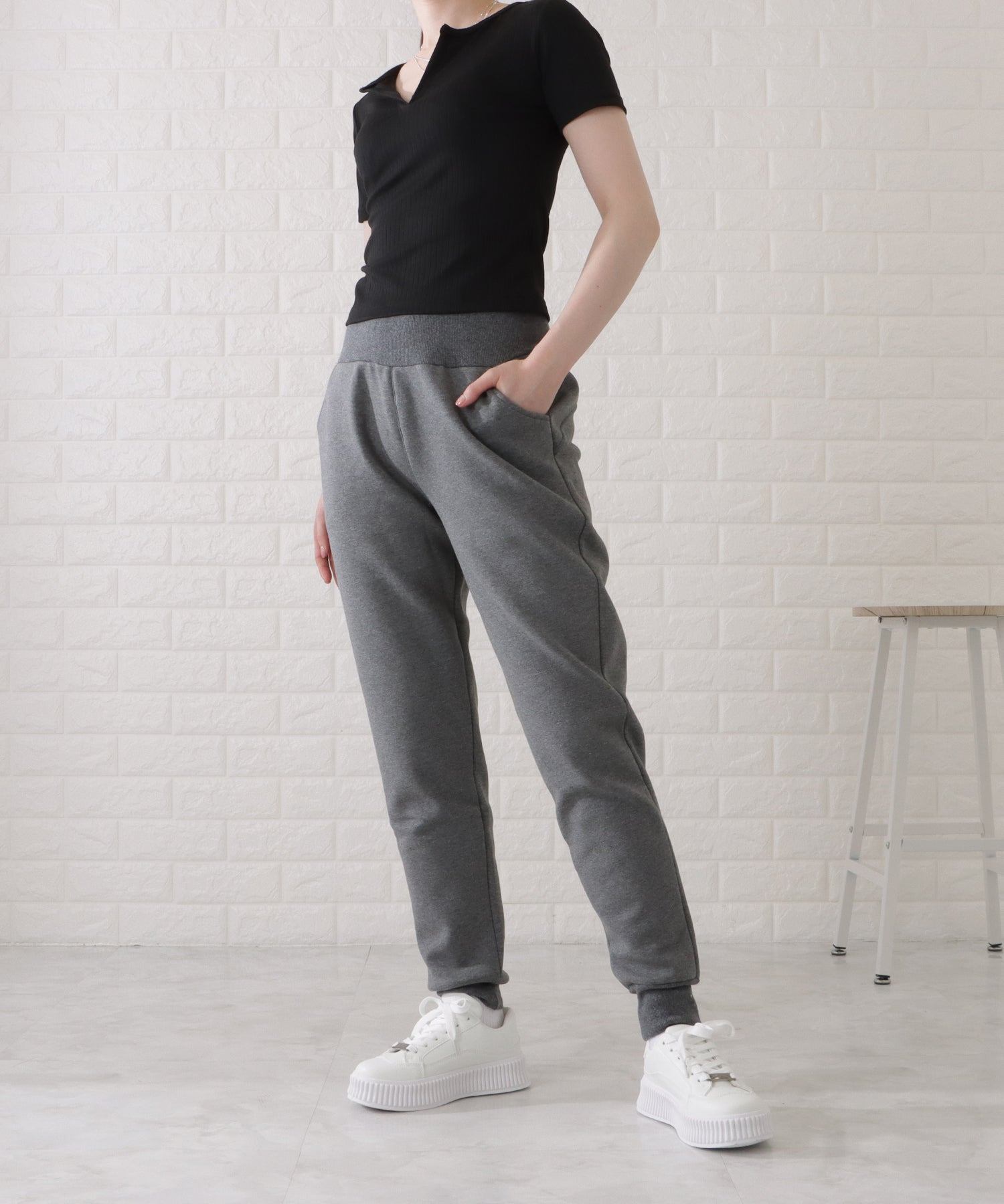 レースレディース Lace Ladies シャギーボアイージージョガーパンツ （ブラック） ブラック