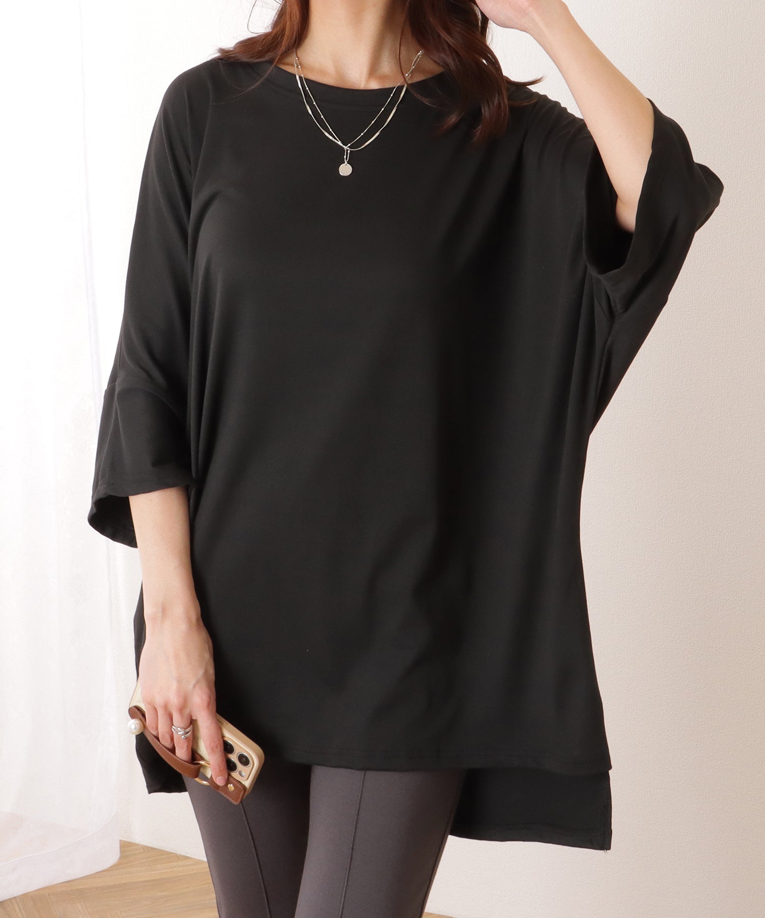 レースレディース Lace Ladies ソリッドカラー タグ付き オーバーサイズ 半袖 Tシャツ （グレー） グレー