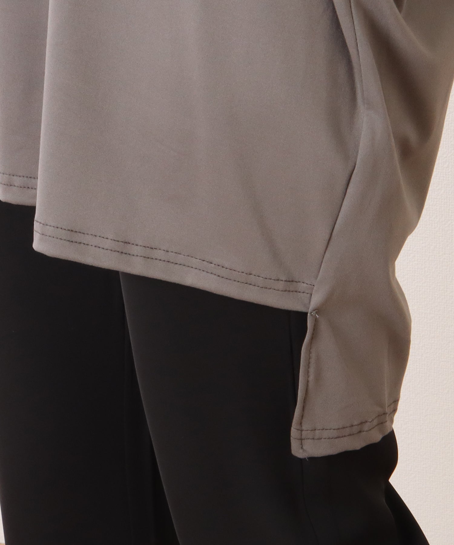 レースレディース Lace Ladies ソリッドカラー タグ付き オーバーサイズ 半袖 Tシャツ （グレー） グレー
