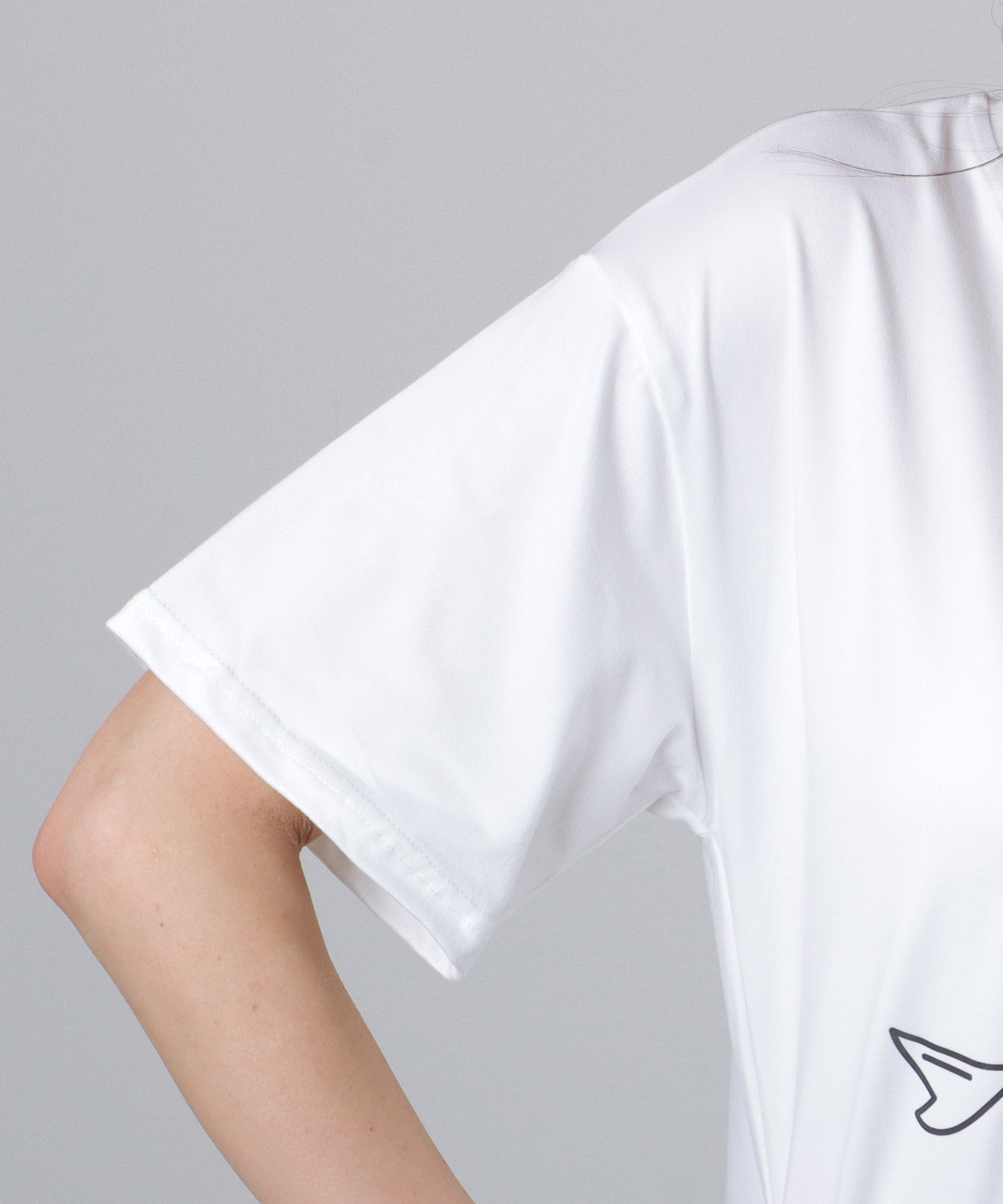 レースレディース Lace Ladies ソリッドカラー 半袖 リボン プリント Tシャツ （ホワイト） ホワイト