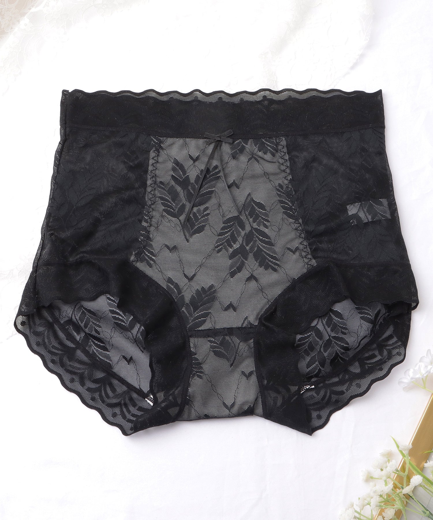 レースレディース Lace Ladies 【6枚セット】ハイウエストボタニカルレース補正ショーツ【返品不可商品】 （6枚セット） 6枚セット