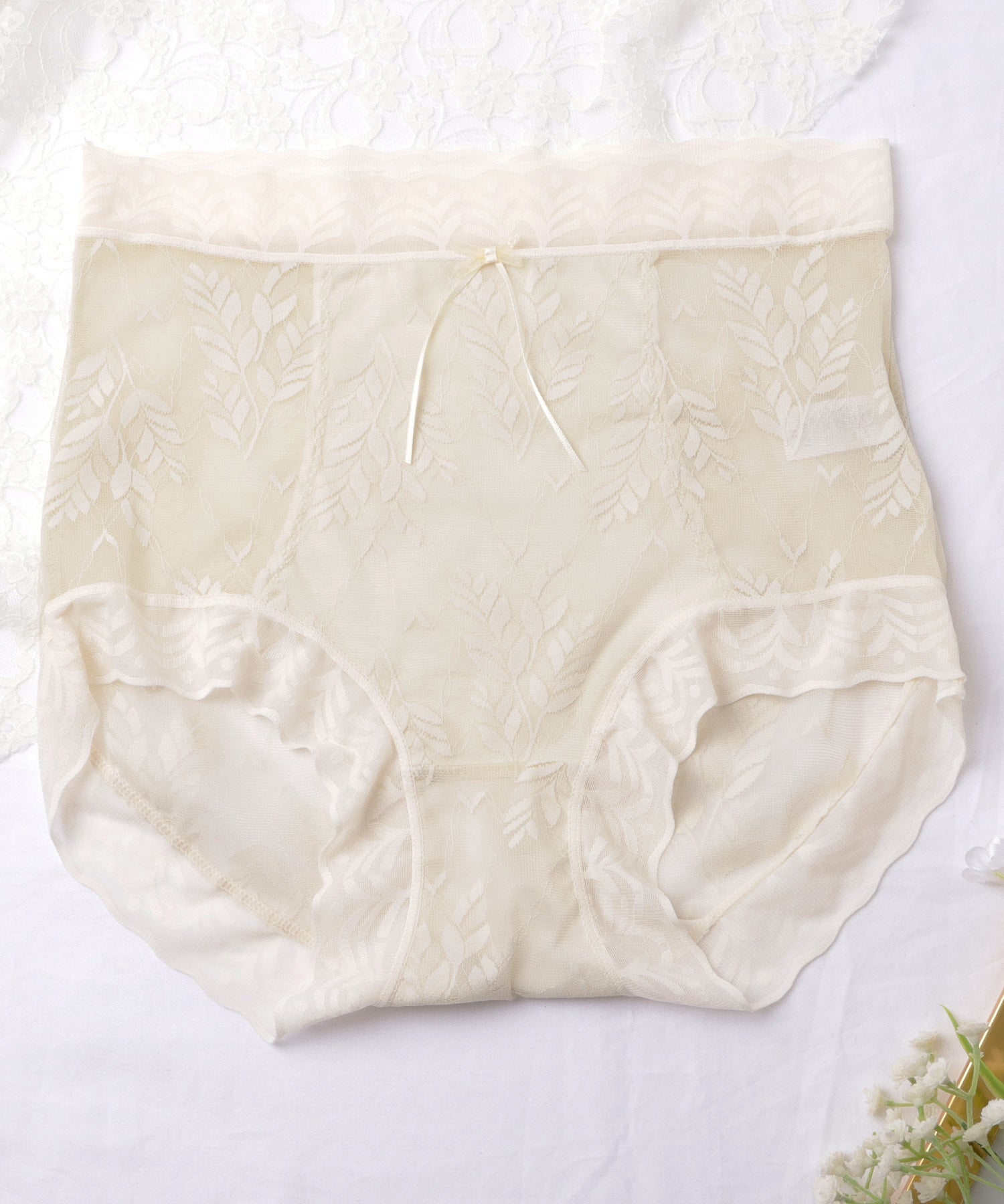 レースレディース Lace Ladies 【6枚セット】ハイウエストボタニカルレース補正ショーツ【返品不可商品】 （6枚セット） 6枚セット