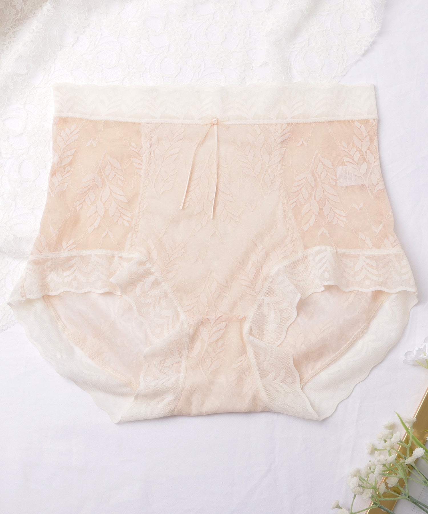 レースレディース Lace Ladies 【6枚セット】ハイウエストボタニカルレース補正ショーツ【返品不可商品】 （6枚セット） 6枚セット