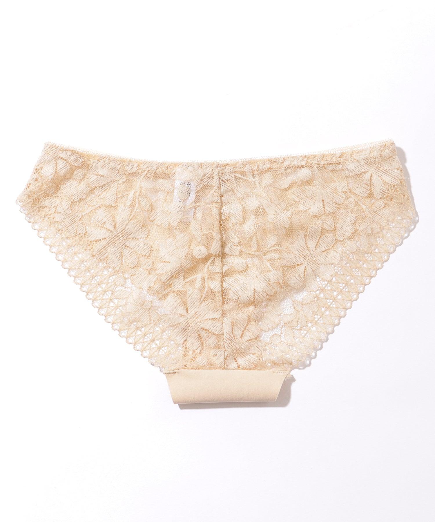 レースレディース Lace Ladies 花柄 レーシィ ノンワイヤー ブラ&ショーツ セット【返品不可商品】 （ホワイト） ホワイト