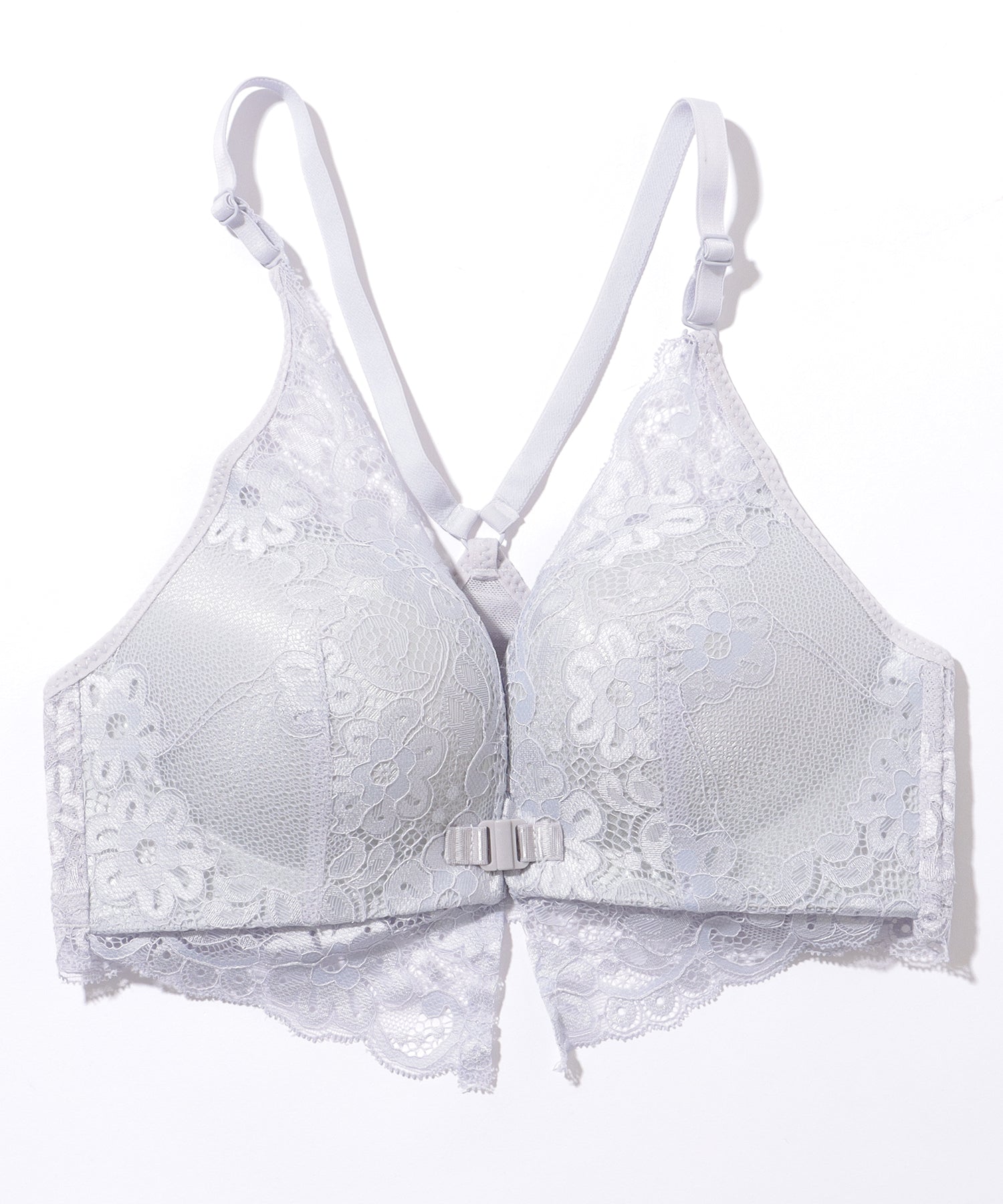 レースレディース Lace Ladies フラワー レース フロントホック ホルター ブラ&ショーツ【返品不可商品】 （ネイビー） ネイビー