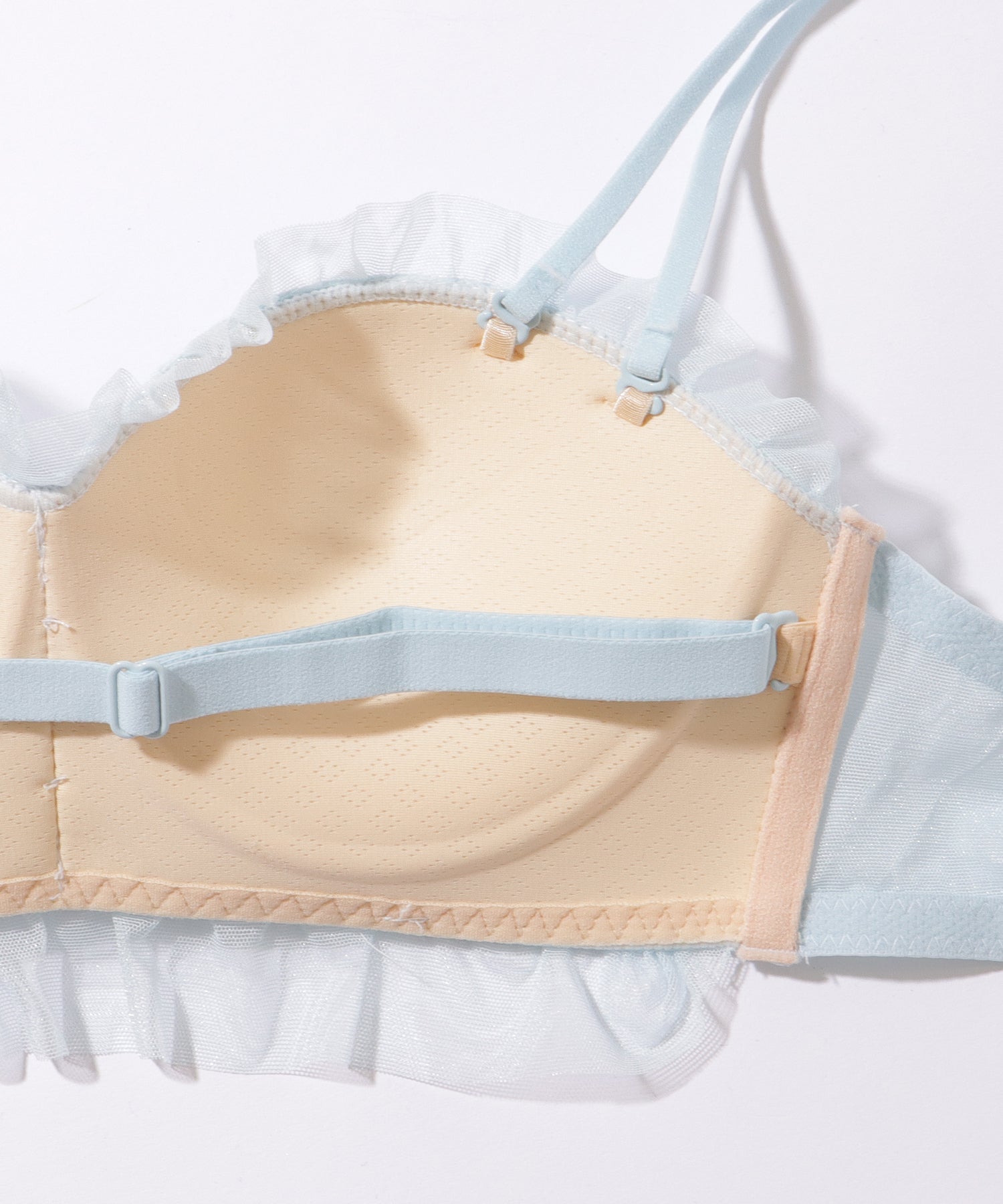 レースレディース Lace Ladies ダブルリボン チュール フリル ノンワイヤー ブラ&ショーツ【返品不可商品】 （ピンク） ピンク