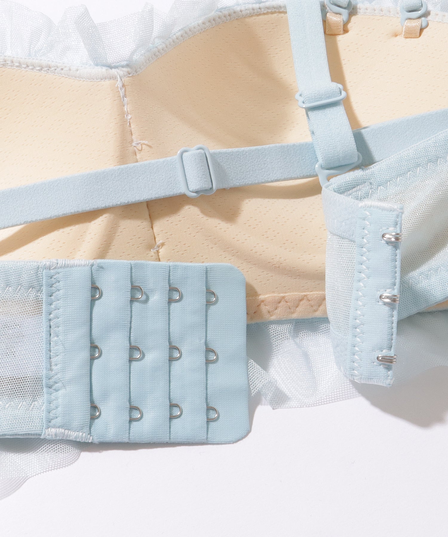 レースレディース Lace Ladies ダブルリボン チュール フリル ノンワイヤー ブラ&ショーツ【返品不可商品】 （ピンク） ピンク