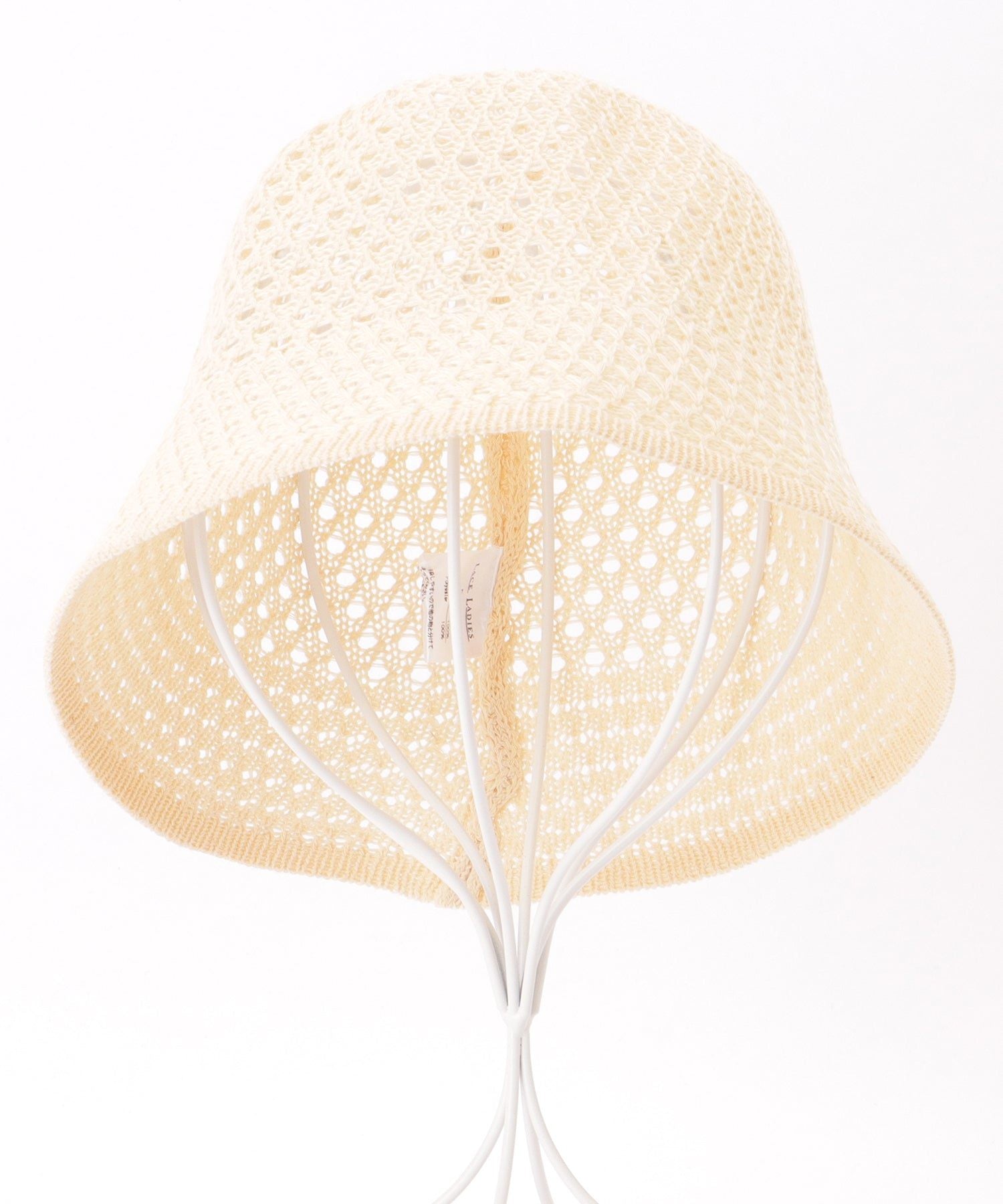 レースレディース Lace Ladies ソリッドカラー ベーシック メッシュ バケット ハット （ベージュ） ベージュ