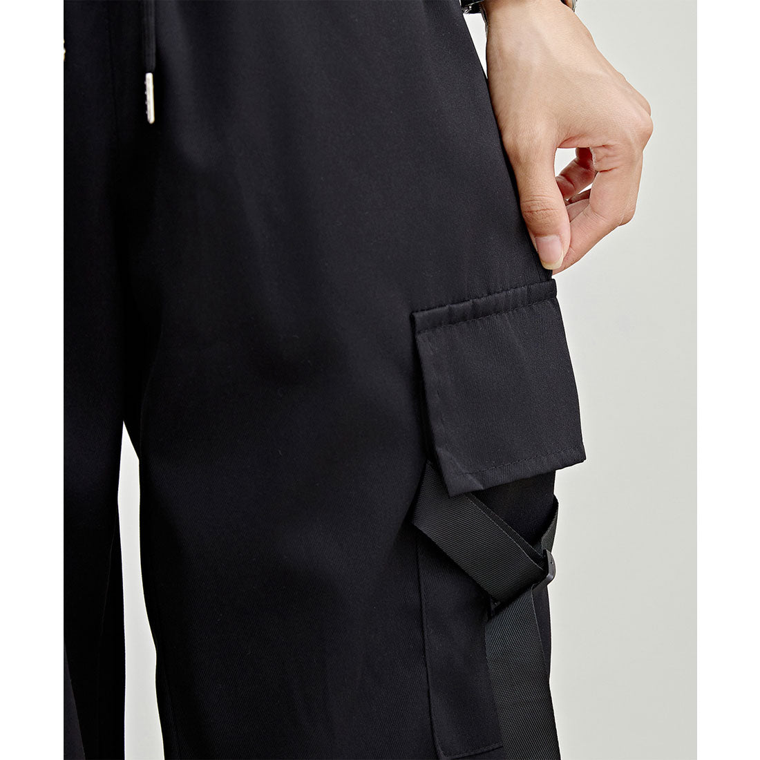 レースレディース Lace Ladies ソリッドカラー ワイド イージー ベルトループポケット カーゴパンツ （グリーン） グリーン