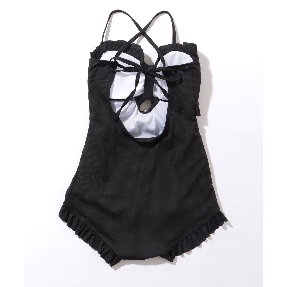 Lace Ladies Lace Ladies Frill Ribbon Cutout One-piece Swimsuit [Non-re