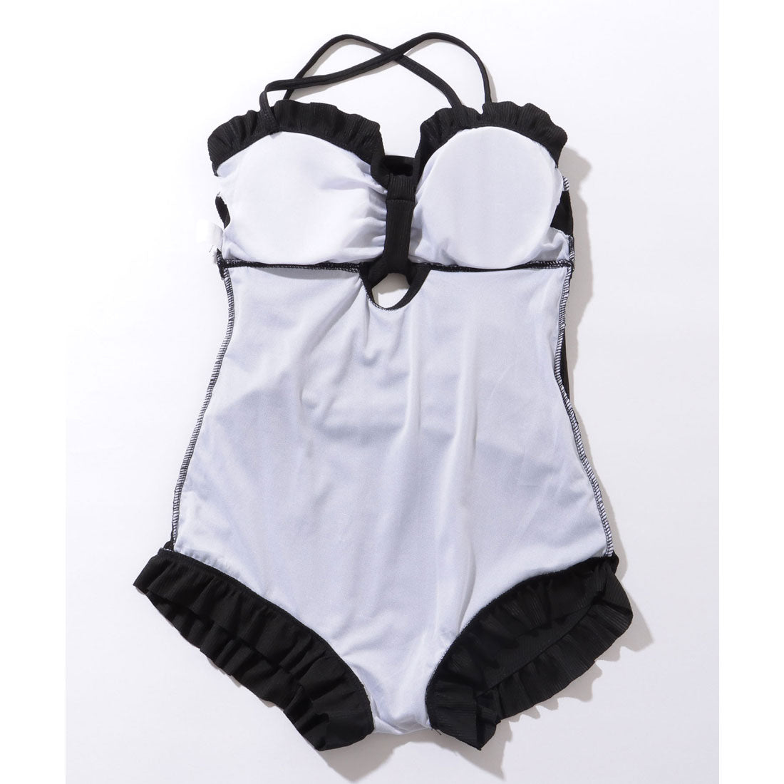 Lace Ladies Lace Ladies Frill Ribbon Cutout One-piece Swimsuit [Non-re