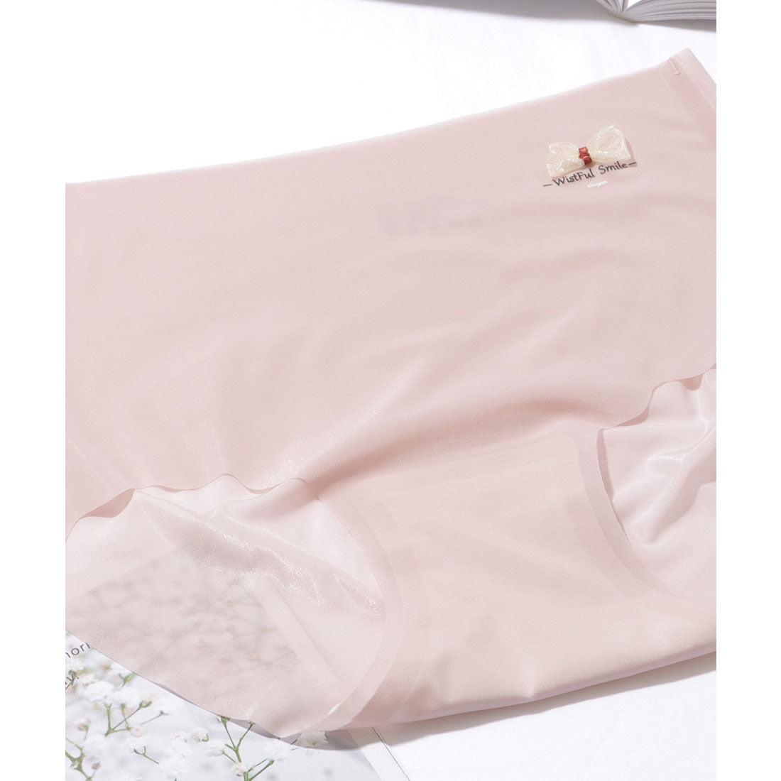 レースレディース Lace Ladies 【6枚セット】ソリッドカラー リボン付き ハイウエスト ショーツ【返品不可商品】 （6枚セット） 6枚セット