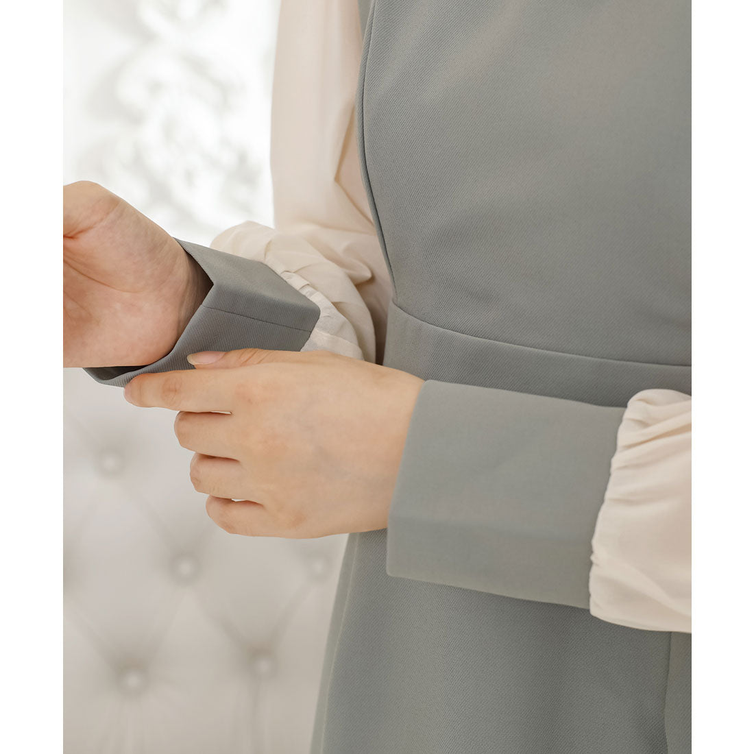 レースレディース Lace Ladies スクエア キーネック ハイウエスト タイト ワンピース