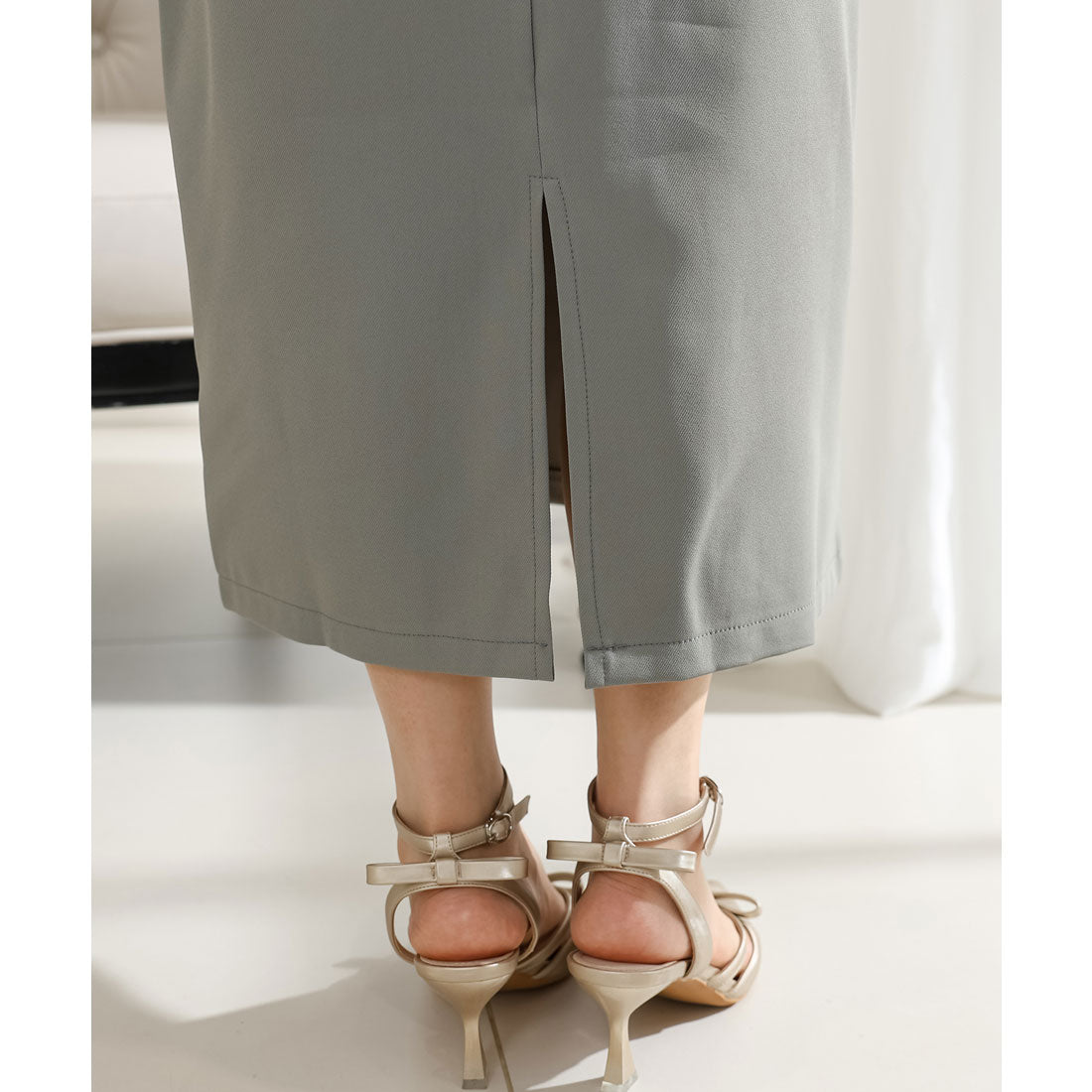 レースレディース Lace Ladies スクエア キーネック ハイウエスト タイト ワンピース