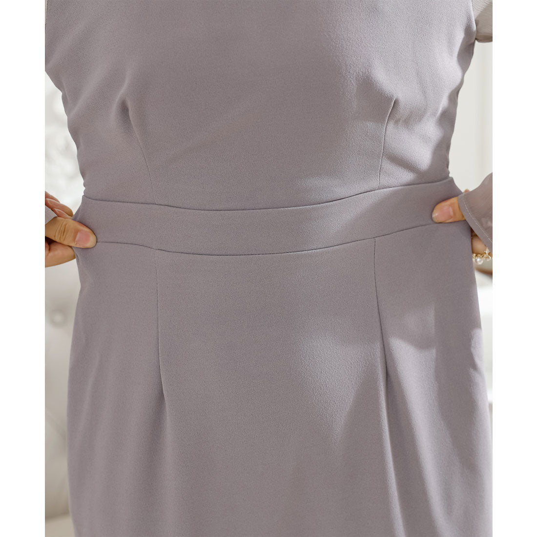 Race Ladies Lace Ladies Square Neck Sheer Docking Tight Long Dress