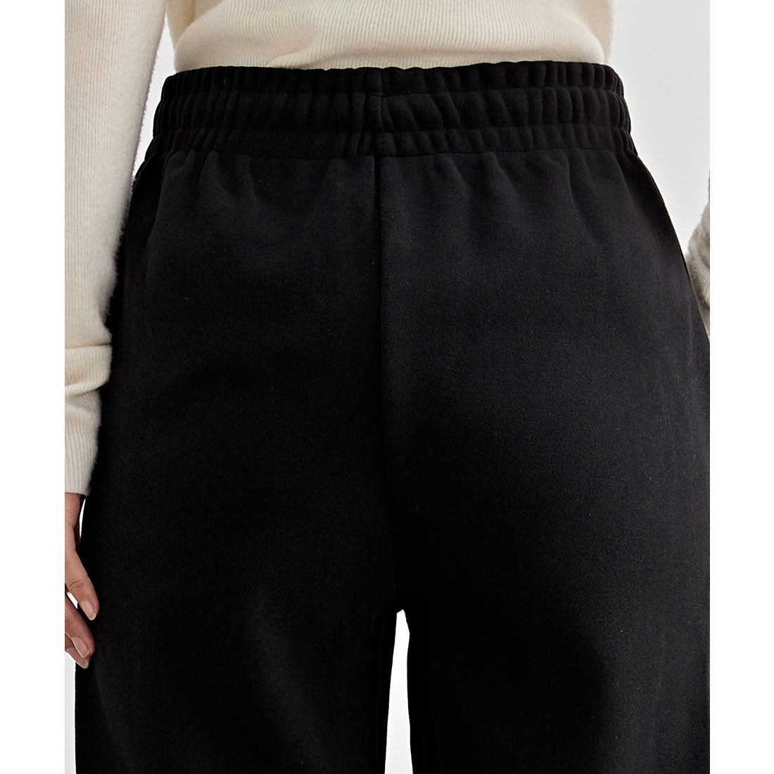 レースレディース Lace Ladies 裏起毛 厚手 テーパード スウェット パンツ （ブラック） ブラック