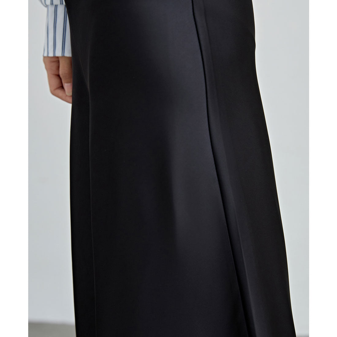 レースレディース Lace Ladies ソリッドカラー サテン マーメイド ロング スカート