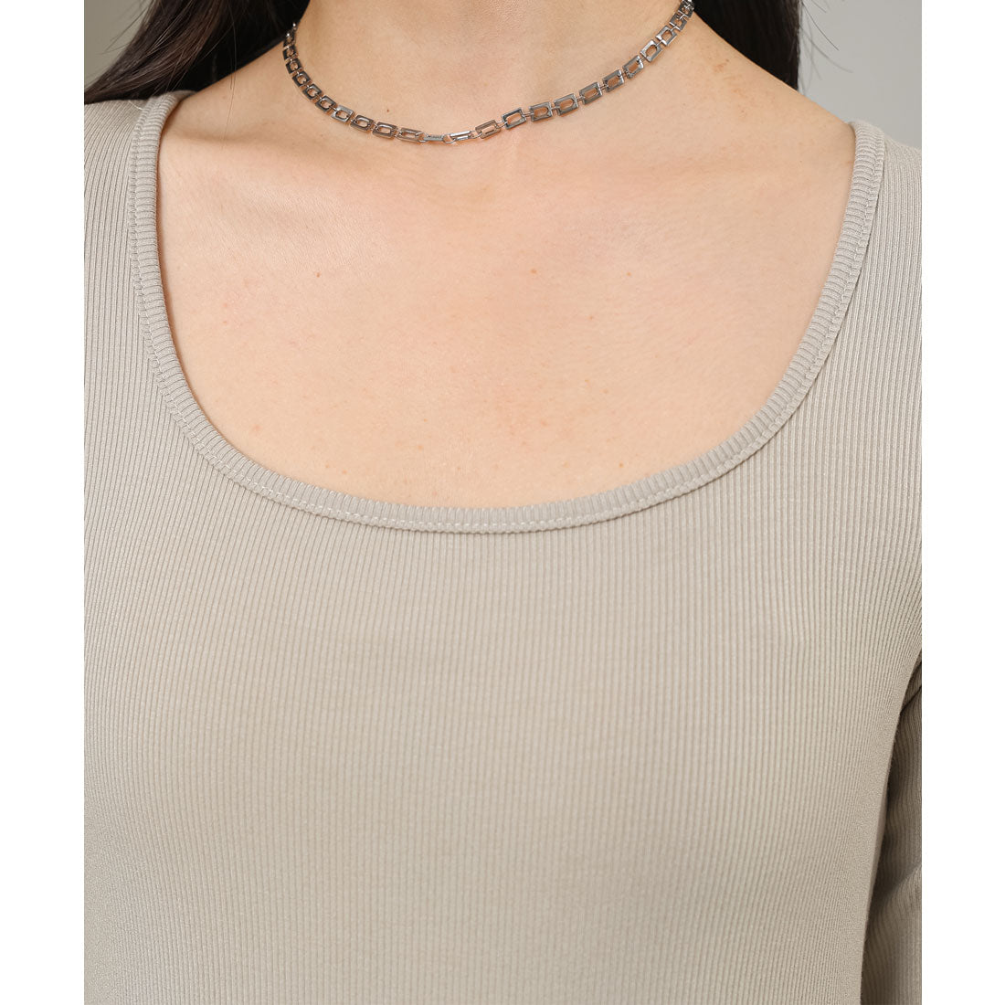 レースレディース Lace Ladies ラウンドネック 切り替え ギャザー ロング ワンピース