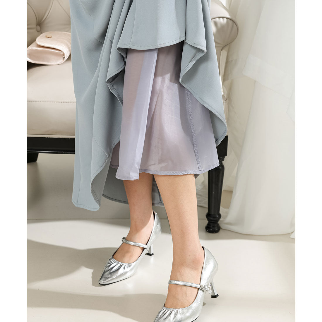 レースレディース Lace Ladies 【2点セット】シアー ボレロ付き キャミソール マキシ ワンピース