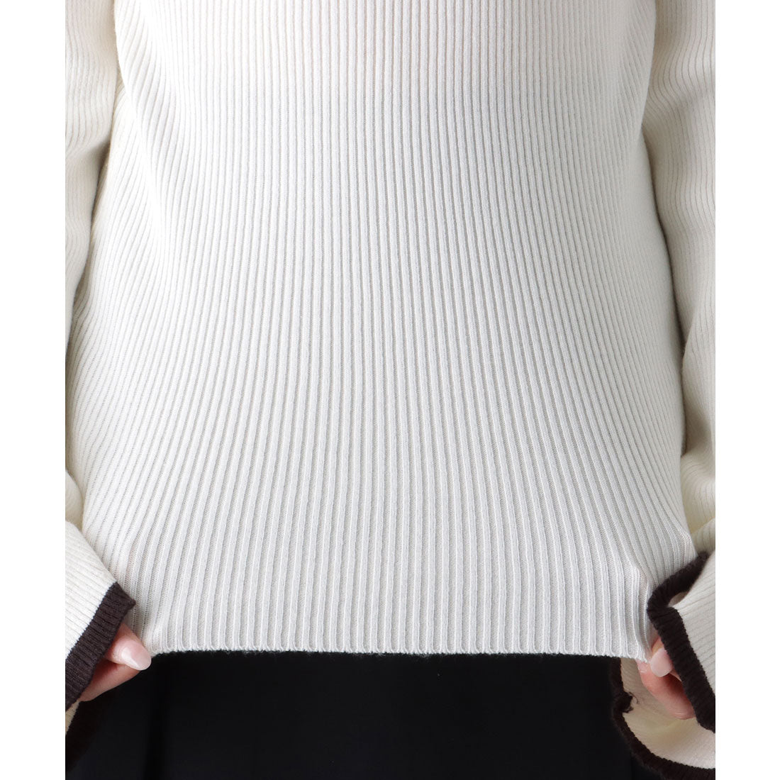 レースレディース Lace Ladies スクエア ボートネック 配色 ホルター ニット プルオーバー