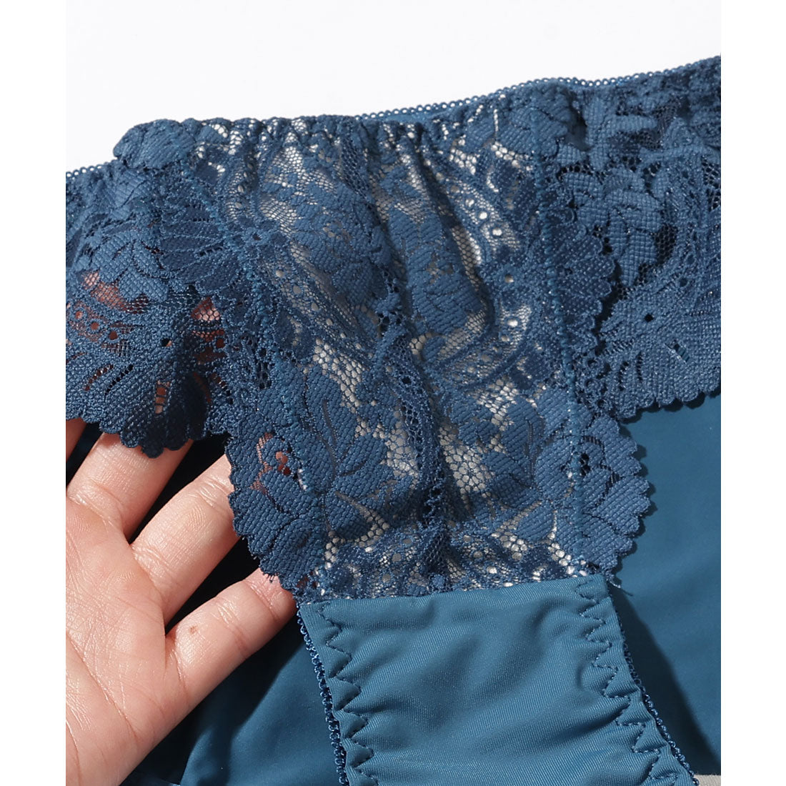 レースレディース Lace Ladies 【2点セット】ソリッドカラー ボタニカル レース ブラ&ショーツ セット【返品不可商品】  （ブラック） ブラック