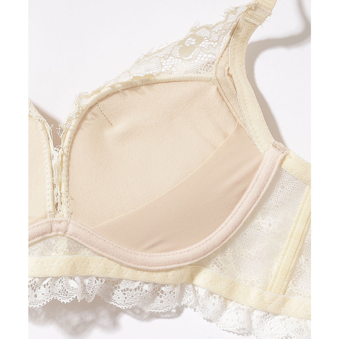 レースレディース Lace Ladies 【2点セット】配色 レース 3/4 ブラ&ショーツ セット【返品不可商品】  （ピンク） ピンク