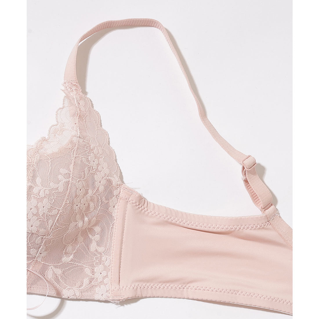 レースレディース Lace Ladies 【2点セット】スカラップ リボン レース ブラ&ショーツ セット【返品不可商品】  （ピンク） ピンク