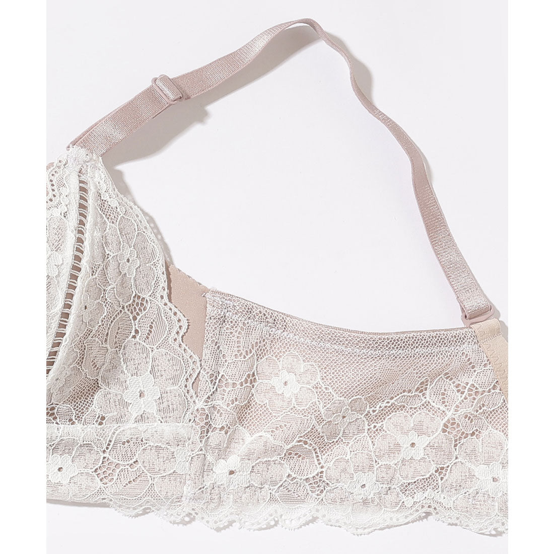 レースレディース Lace Ladies 【2点セット】レース レイヤード 3/4 ブラ&ショーツ セット【返品不可商品】  （ネイビー） ネイビー