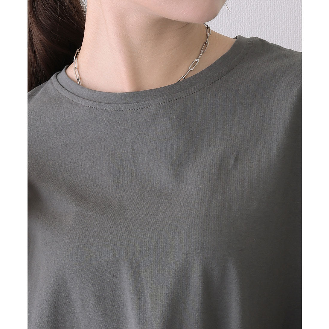 レースレディース Lace Ladies フリルショルダー チュール ドッキング オーバーサイズ 半袖 Tシャツ （ブラック） ブラック