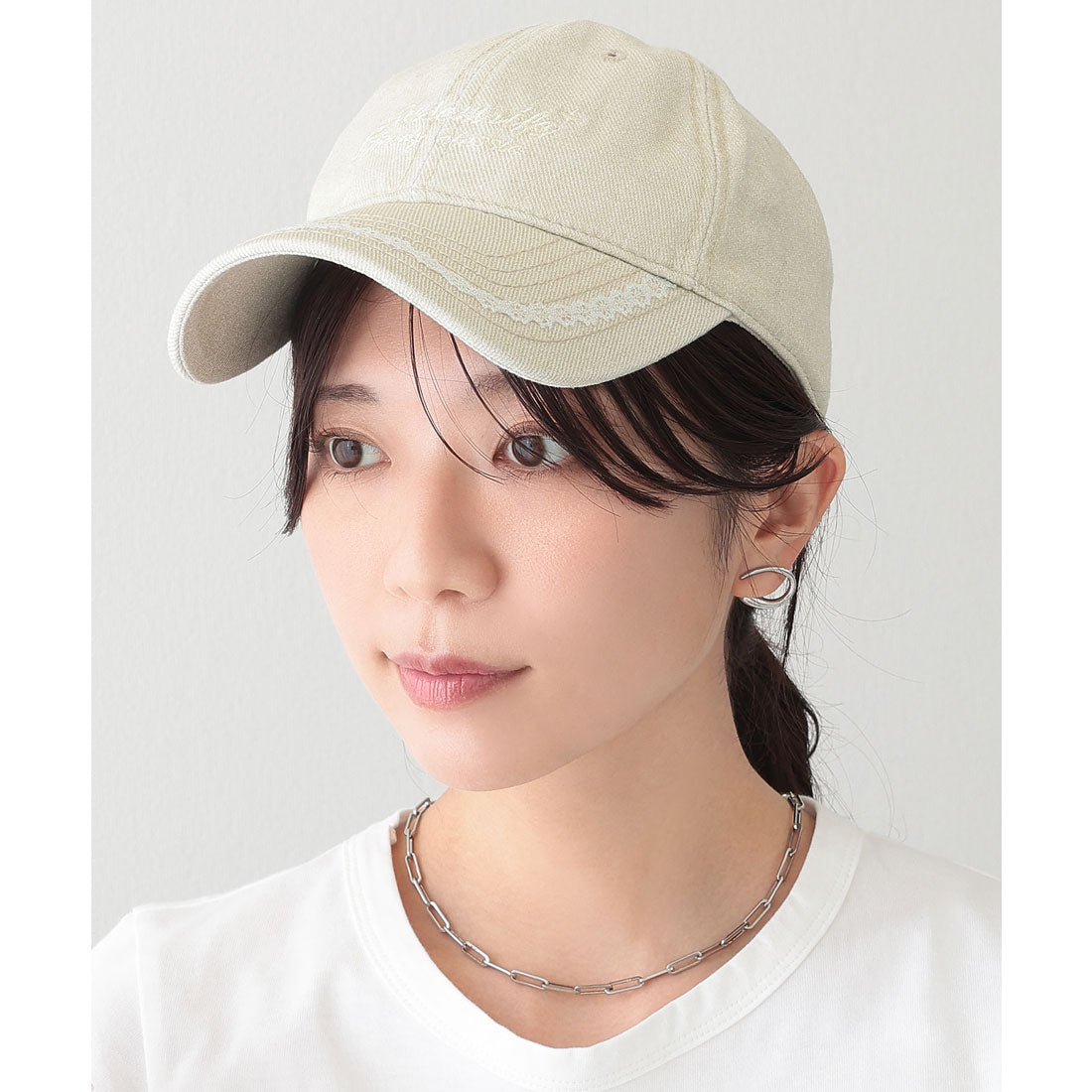 レースレディース Lace Ladies レース ライン ベーシック ベースボール キャップ （アイボリー） アイボリー