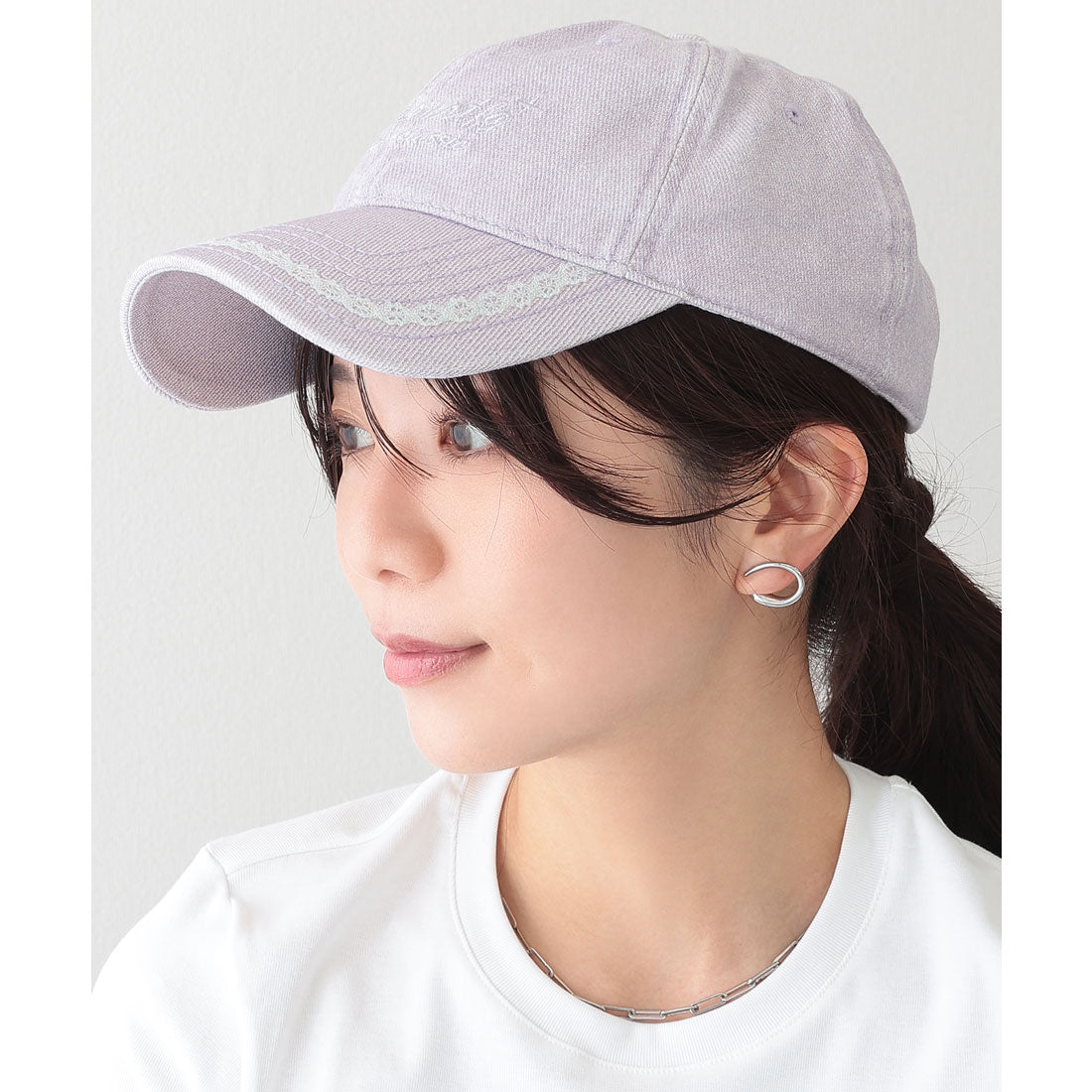 レースレディース Lace Ladies レース ライン ベーシック ベースボール キャップ （ラベンダー） ラベンダー