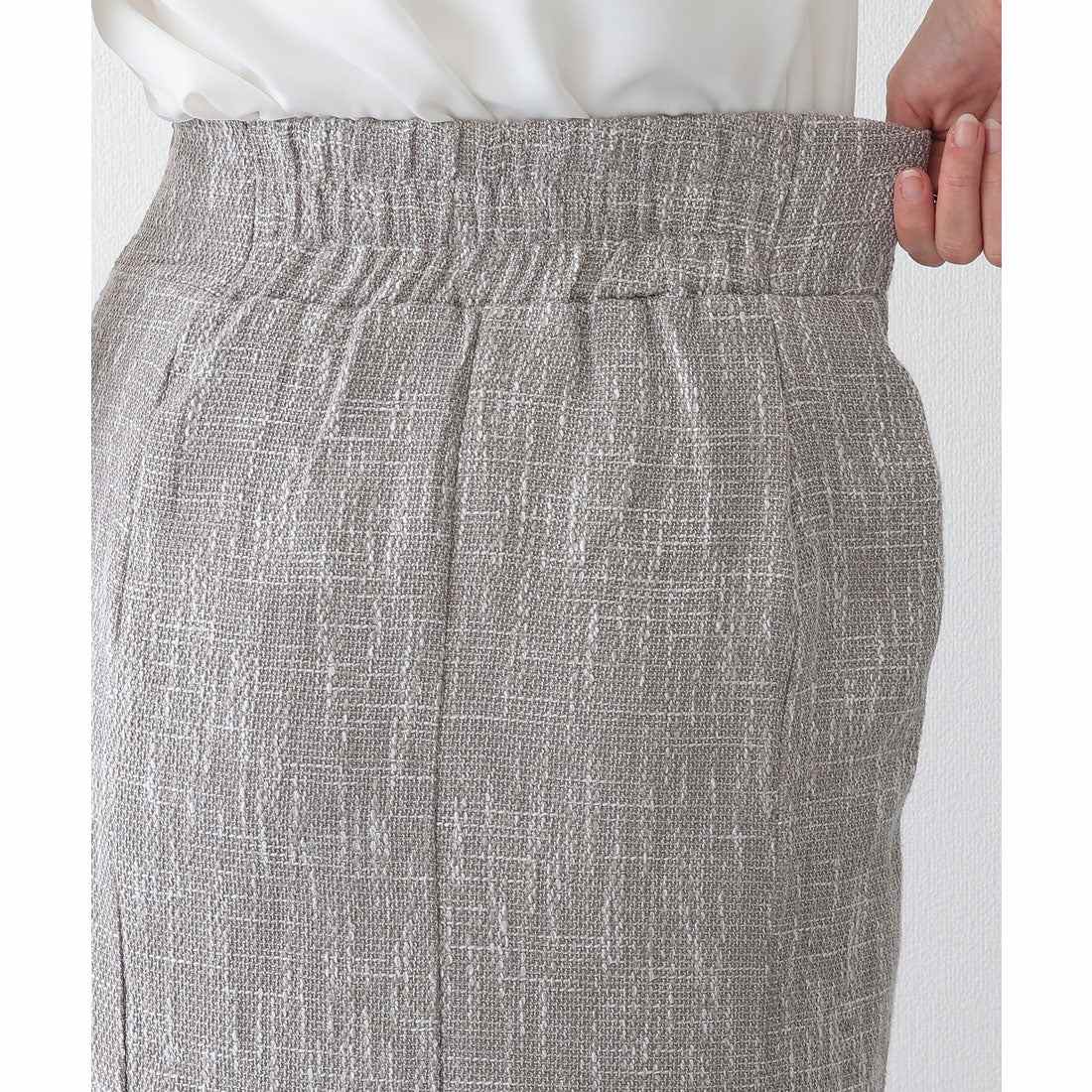 レースレディース Lace Ladies ツイード バックスリット マーメイド ロング スカート （パープル） パープル