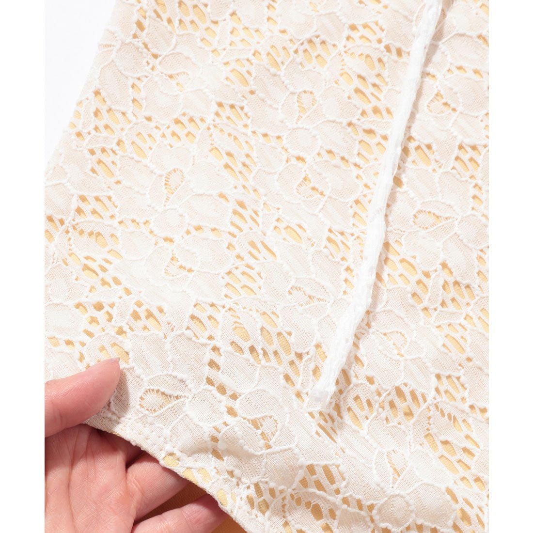 レースレディース Lace Ladies フラワー レース カットアウト ホルター 水着【返品不可商品】 （アイボリー） アイボリー