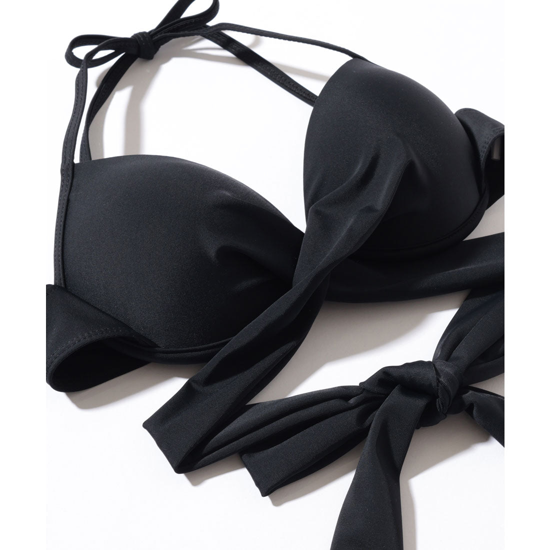 レースレディース Lace Ladies 【2点セット】ホルターネック クロス リボン ビキニ 水着【返品不可商品】 （ホワイト） ホワイト