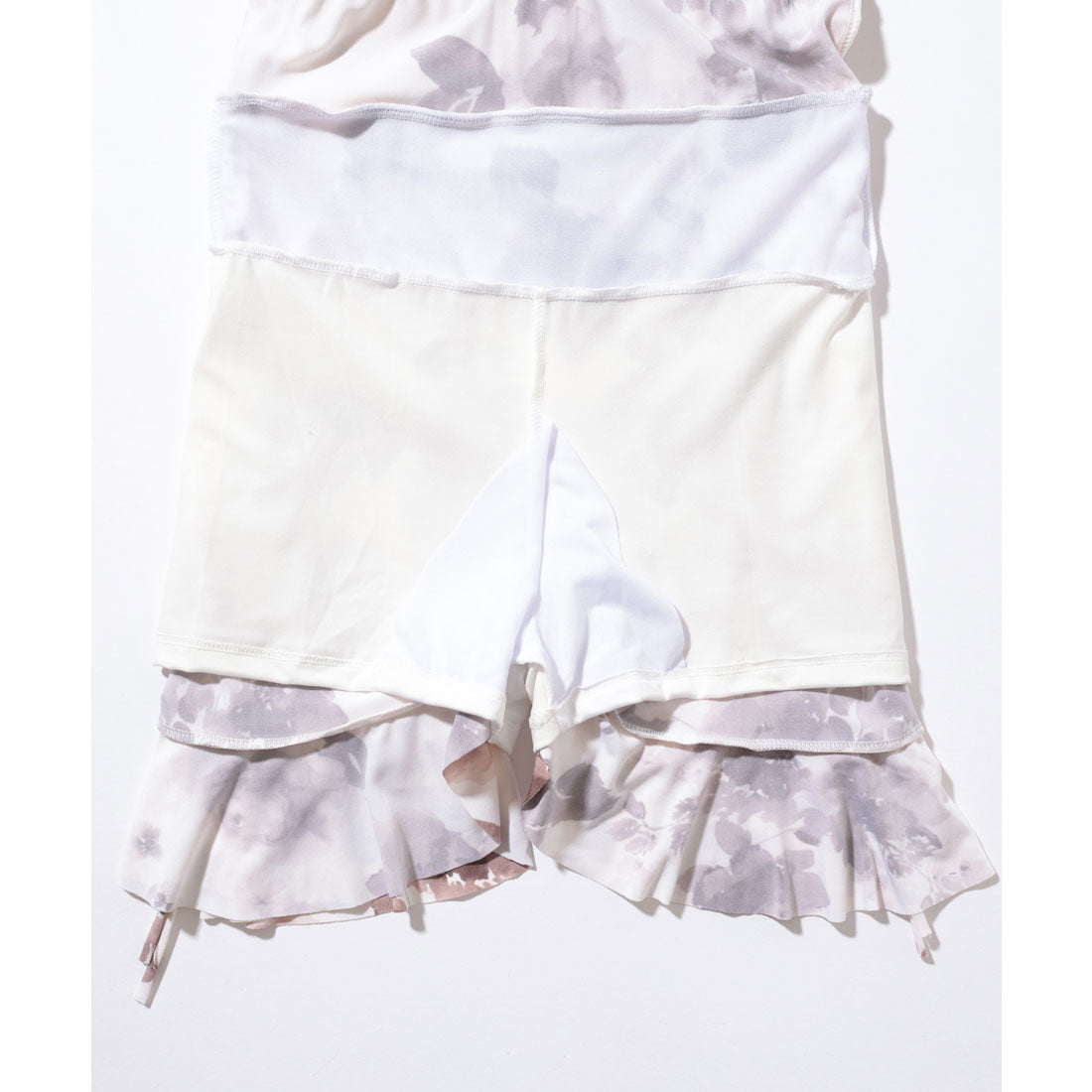 レースレディース Lace Ladies 【2点セット】シアーボレロ付き 花柄 ホルターネック ギャザー フリル ワンピース 水着【返品不可商品】  （ブルー） ブルー