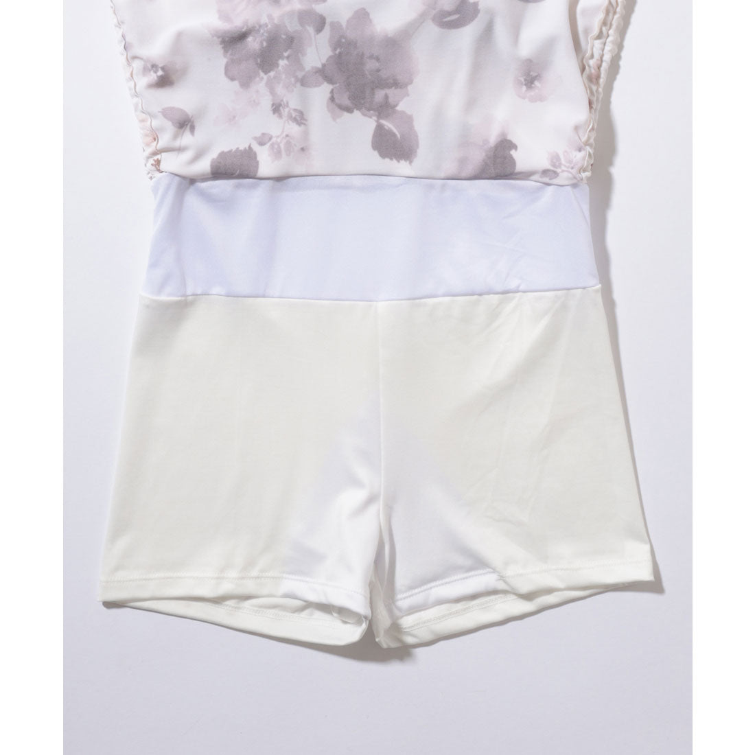 レースレディース Lace Ladies 【2点セット】シアーボレロ付き 花柄 ホルターネック ギャザー フリル ワンピース 水着【返品不可商品】  （ブルー） ブルー