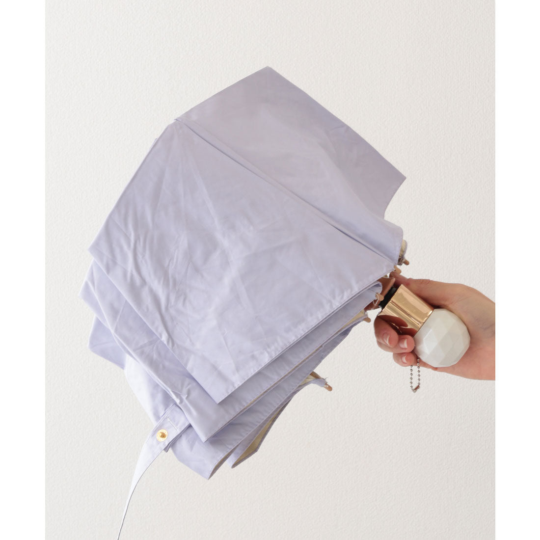 レースレディース Lace Ladies 晴雨兼用 グログラン リボン付き ワンタッチ 折りたたみ傘 （ピンク） ピンク