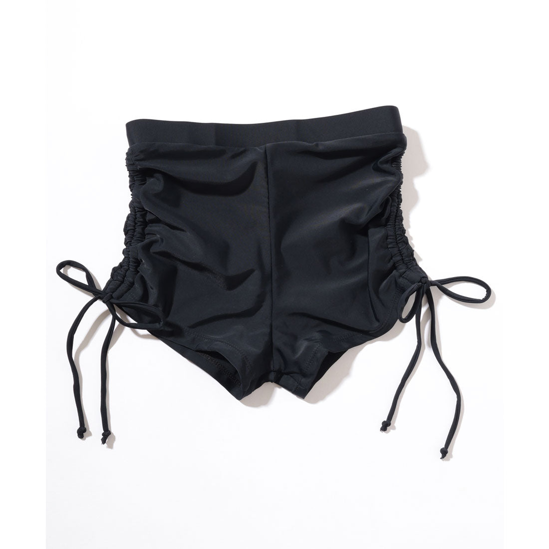 レースレディース Lace Ladies 【3点セット】ラッシュガード付き サイドシャーリング ビキニ 水着 （ブラック） ブラック