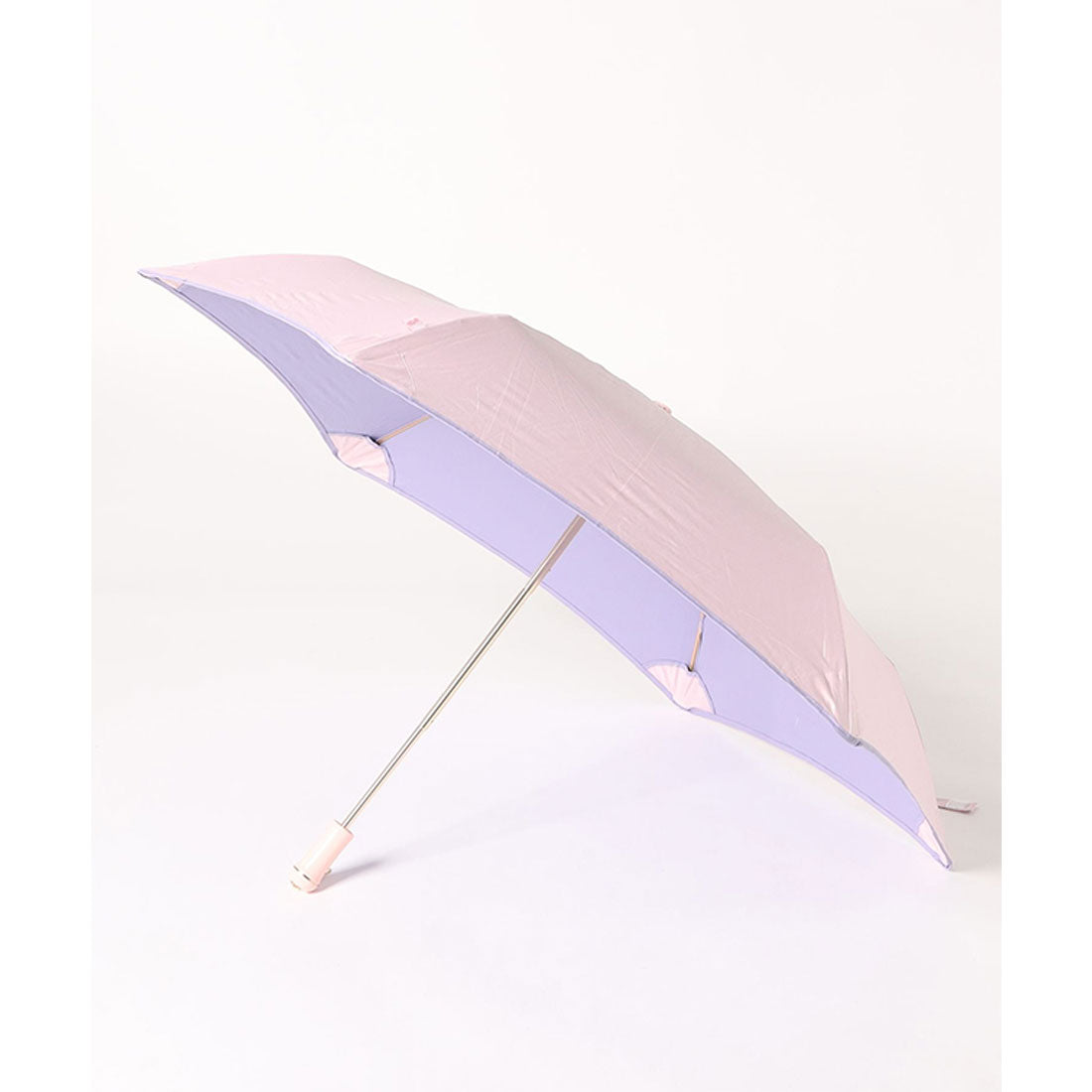 レースレディース Lace Ladies 晴雨兼用 配色 ライン ストレート ハンドル 折りたたみ傘 （グリーン） グリーン