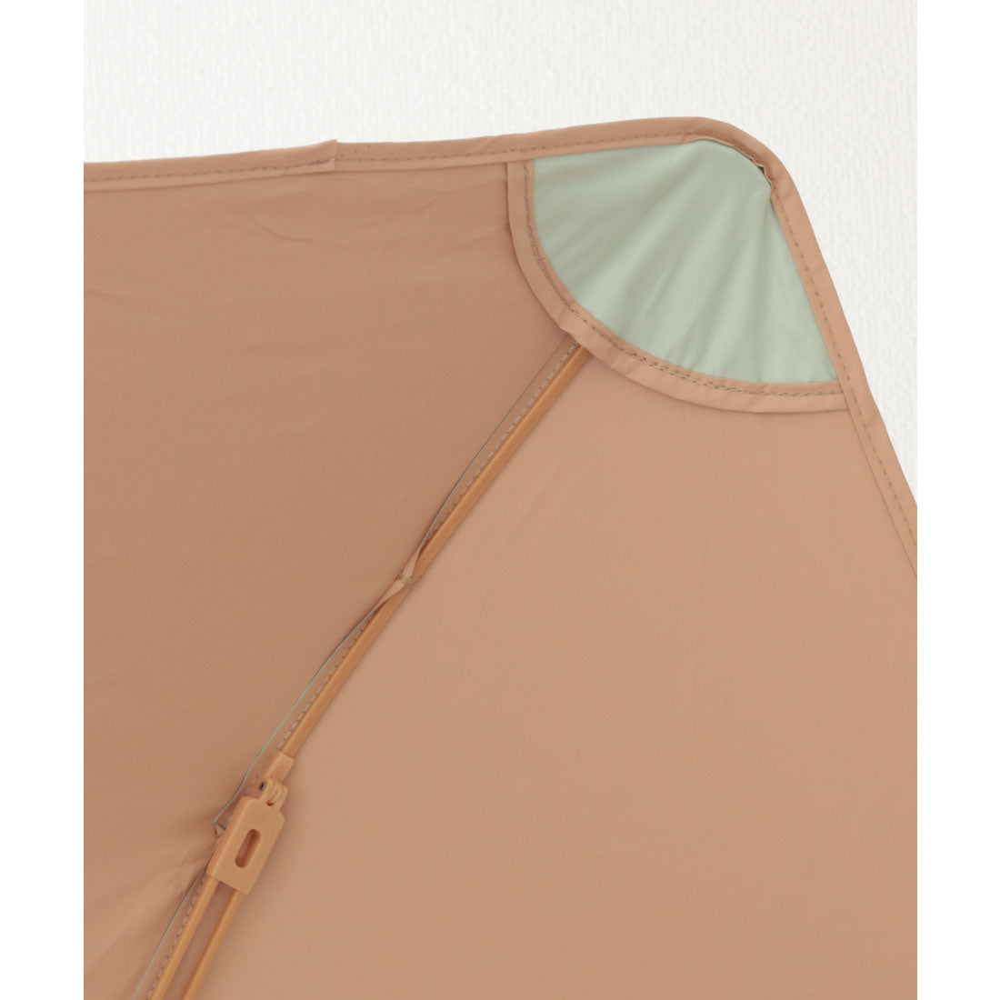 レースレディース Lace Ladies 晴雨兼用 配色 ライン ストレート ハンドル 折りたたみ傘 （グリーン） グリーン