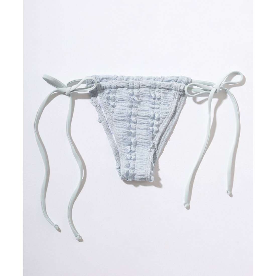 レースレディース Lace Ladies 【3点セット】ビスチェ風 フリル パレオ付き ビキニ 水着 （ブルー） ブルー