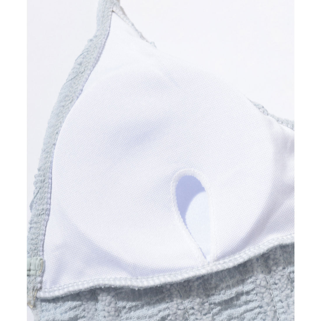 レースレディース Lace Ladies 【3点セット】ビスチェ風 フリル パレオ付き ビキニ 水着 （ブルー） ブルー