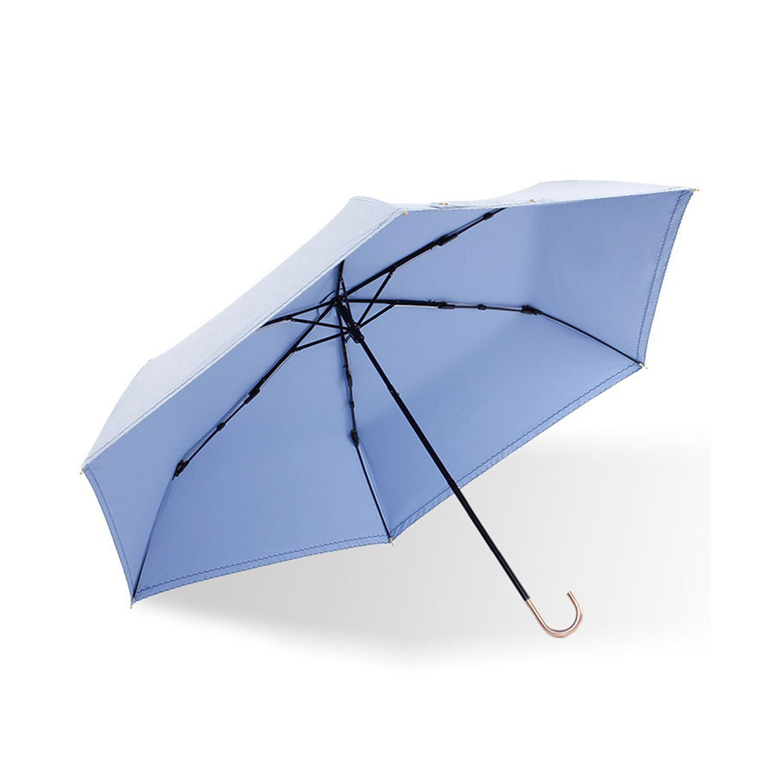 レースレディース Lace Ladies ダブル スカラップ ドット柄 三つ折り 折りたたみ傘 （ネイビー） ネイビー