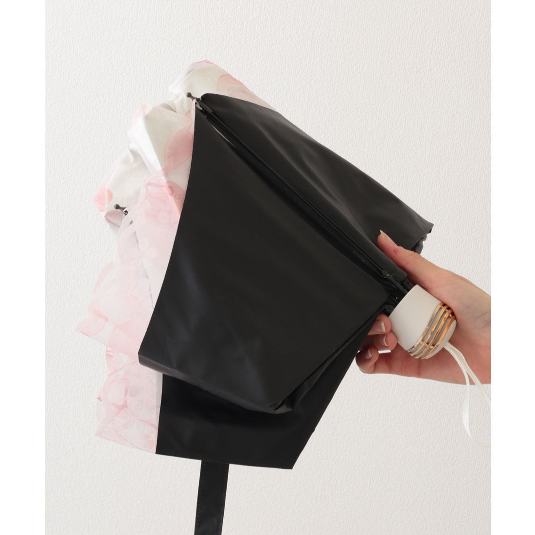 レースレディース Lace Ladies 晴雨兼用 レース レイヤード 遮光 折りたたみ傘 （グレー） グレー