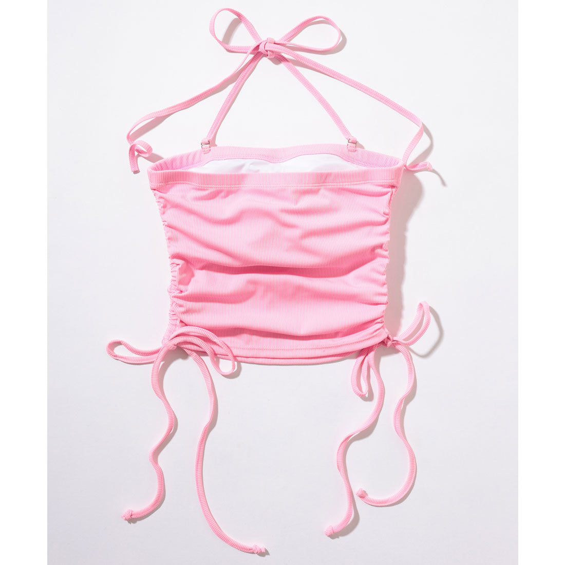レースレディース Lace Ladies 【2点セット】2WAY ホルターネック サイドシャーリング ビキニ 水着 （ピンク） ピンク