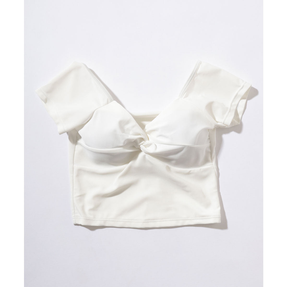 レースレディース Lace Ladies 【2点セット】2WAY フロントツイスト フレンチスリーブ ハイウエスト セパレート 水着【返品不可商品】 （ブラック） ブラック